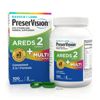 PreserVision AREDS 2 + Multivitamin Eye Vitamins, 2-in-1, 80 Softgels | AREDS 2 eye health supplement, lutein, zeaxanthin, zinc, vitamins C D E, macular support*, #1 eye doctor recommended brand1