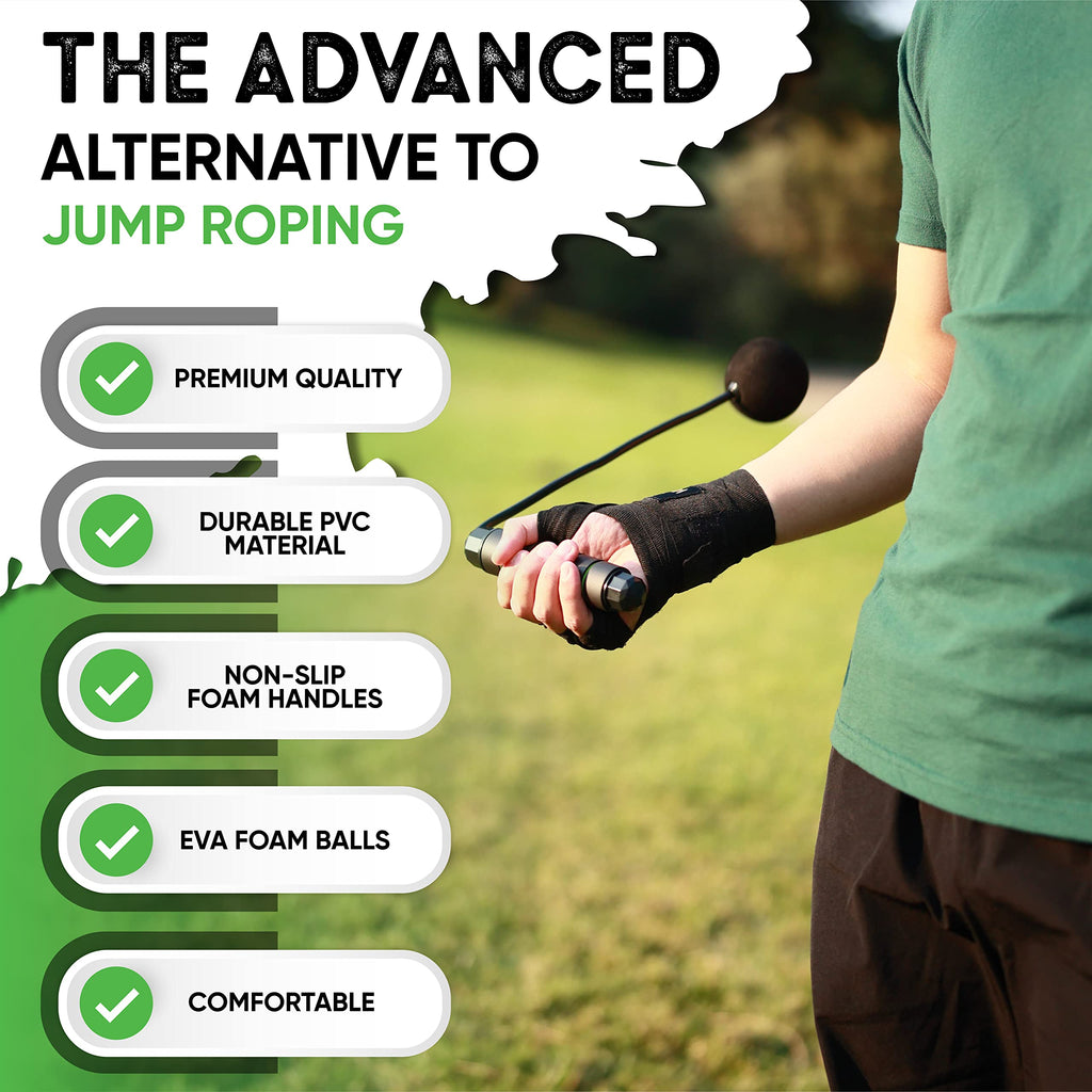 Bod Ropes Cordless Jump Rope Beachbody MBF - Adjustable Length Ropeless Jump Rope For Beachbody - Emulate Weighted Jumprope Indoors - Cordless Jumping Rope Great For Improving Fitness In Small Spaces