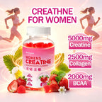 Sugar Free Creatine Gummies for Women,Strawberry Flavor