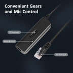 Buy now AGPTEK® Hands-Free Call Center Noise Cancelling Corded Monaural Headset Headphone for Desk Telephone with 4-Pin RJ9 Crystal Head at indiglob india
