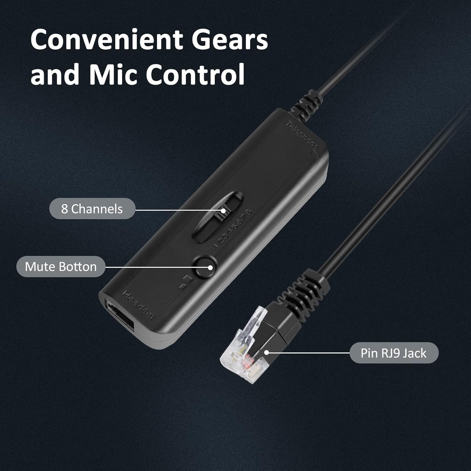 Buy now AGPTEK® Hands-Free Call Center Noise Cancelling Corded Monaural Headset Headphone for Desk Telephone with 4-Pin RJ9 Crystal Head at indiglob india