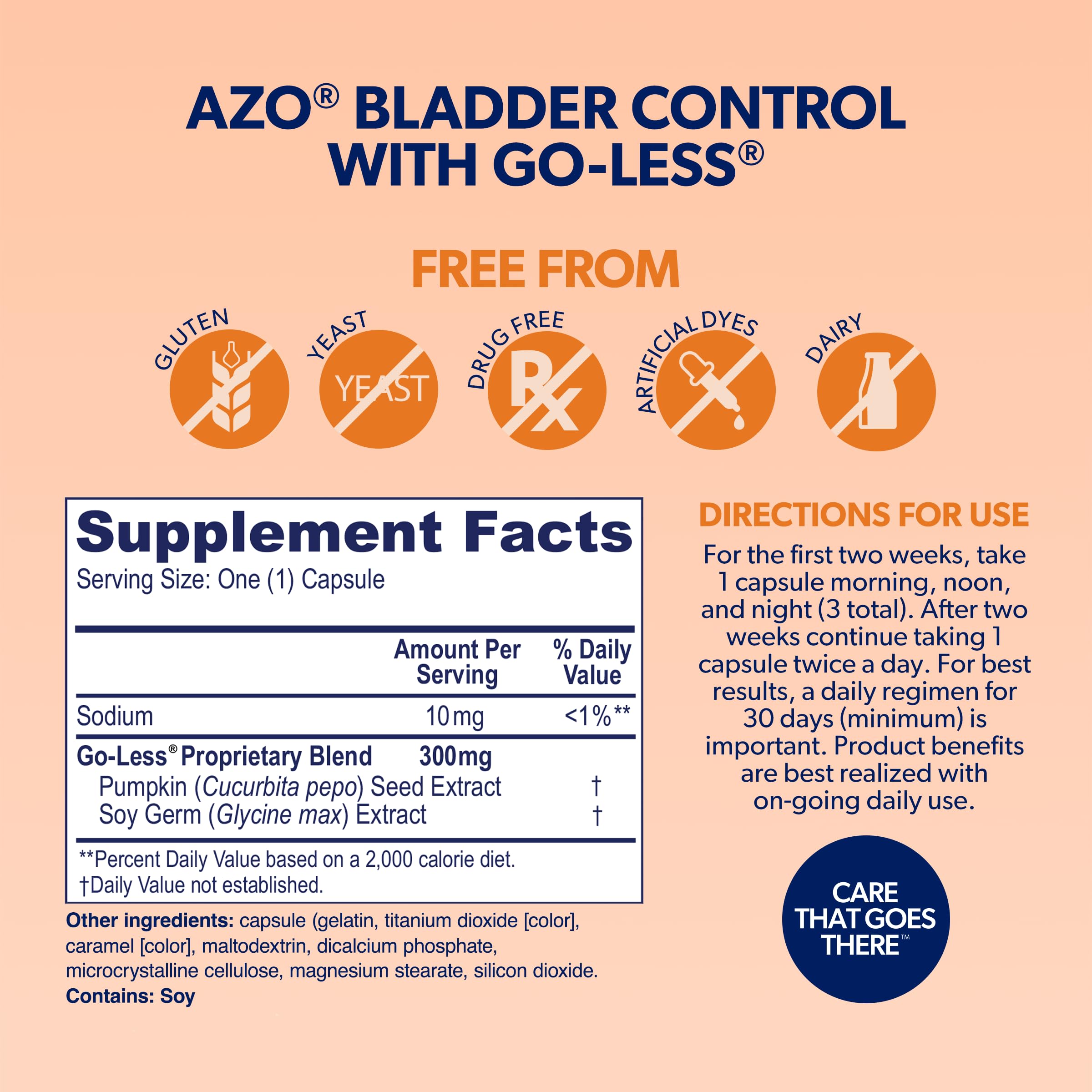 AZO Bladder Control with Go-Less & Weight Management Supplement 48 Capsules | Drug-Free Bladder Support, Made to Promote Healthy Metabolism, Reduce Occasional Urgency & Leakage, Promote Bladder Function*