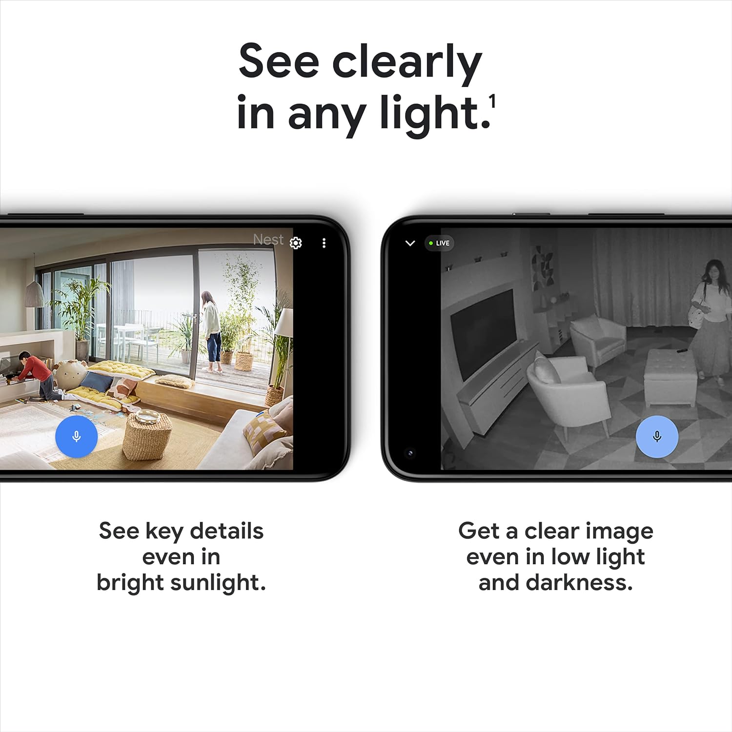 Buy now Google indoor Nest Security Cam 1080p (Wired) - 2nd Generation - Snow at indiglob india