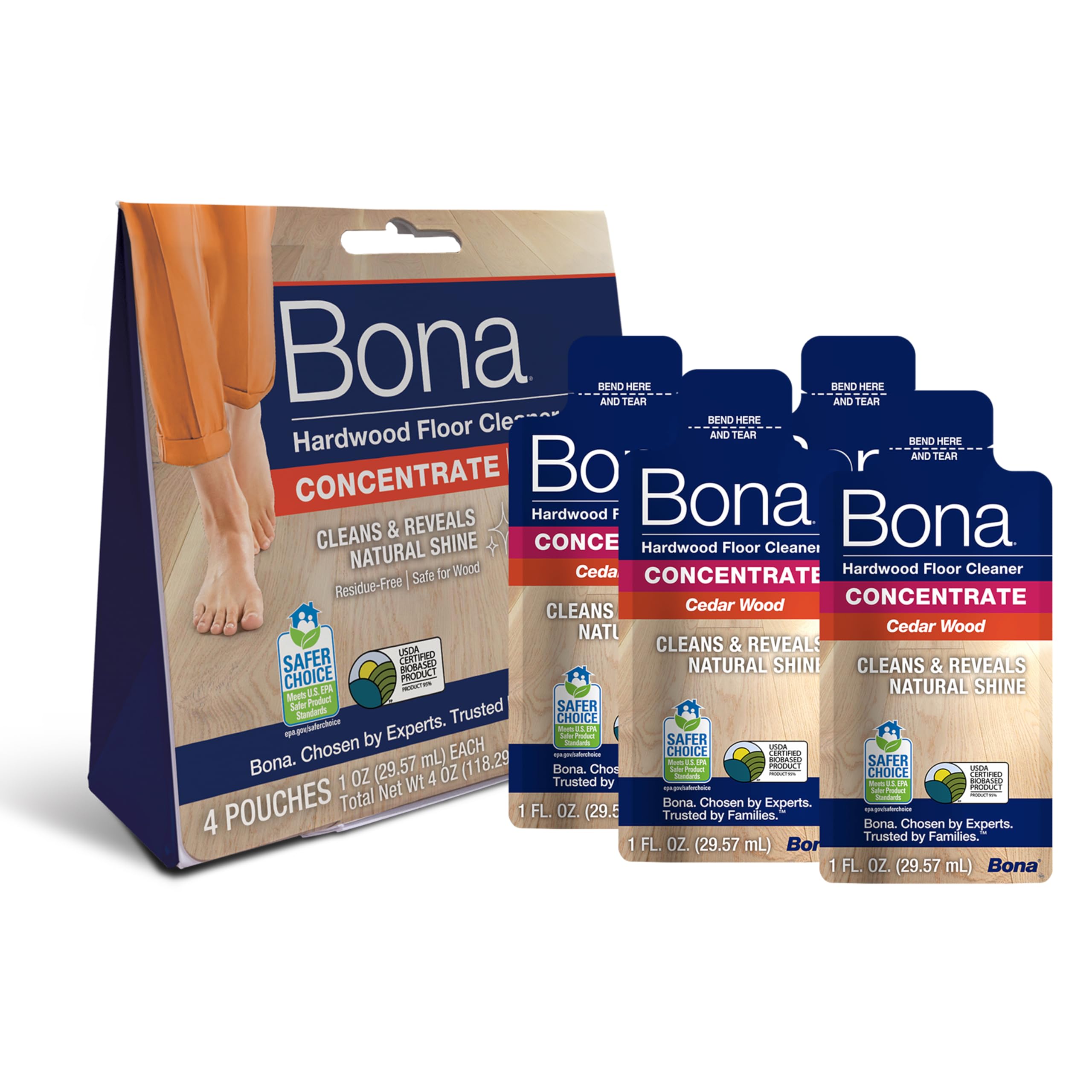 Buy now Bona Hardwood Floor Cleaner Concentrate, Cedar Wood Scent, 1 fl oz, Pack of 4 (Makes 128 fl oz) - Residue-Free Floor Cleaning Concentrate Spray Mop and Spray Bottle Refill - For Wood Floors Model B0CBL8WLG2 at indiglob india
