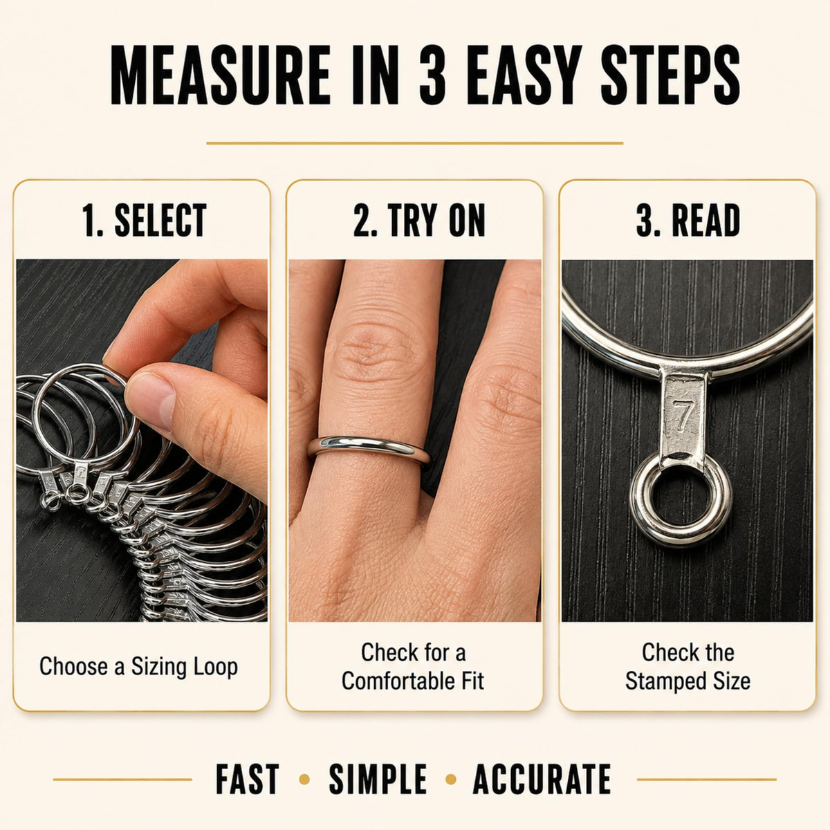 Ring Sizer Measuring Tool Stainless Steel Finger Rings Gauge 0-13 Sizing Measuring with Half Size 27 Pcs