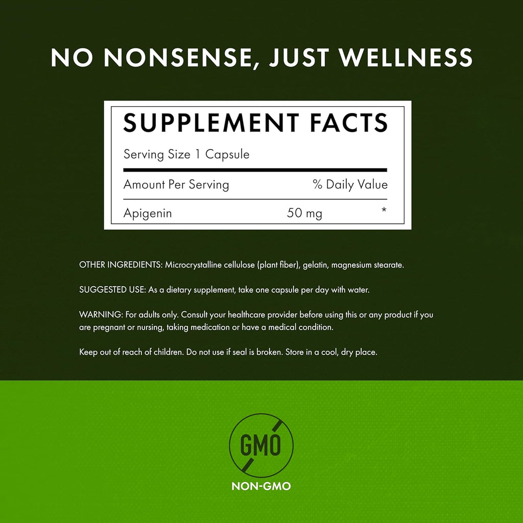 Buy now Swanson Apigenin Supplement, 50mg Capsules (90 Count), Helps Promote Sleep, Stress Relief & Overall Men's Health at indiglob india