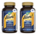 Nature's Way Alive! Men's 50 Plus Ultra Potency Multivitamin, 150 ct | Complete High Potency Formula with Vitamin D3, C, E, Methyl B12, Supports Cellular Energy, Heart, Brain, and Eye Health*