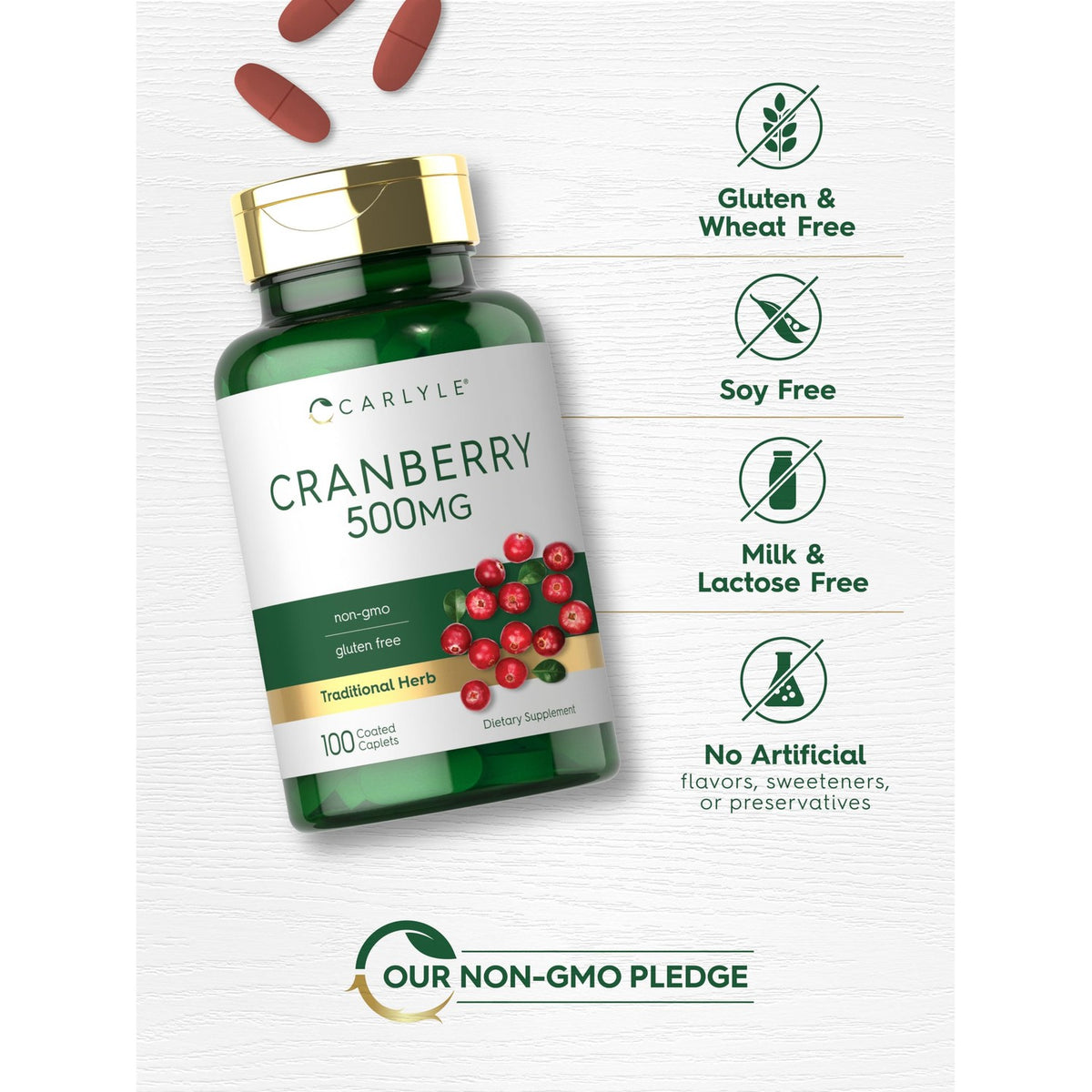 Carlyle Cranberry Pills | 100 Caplets