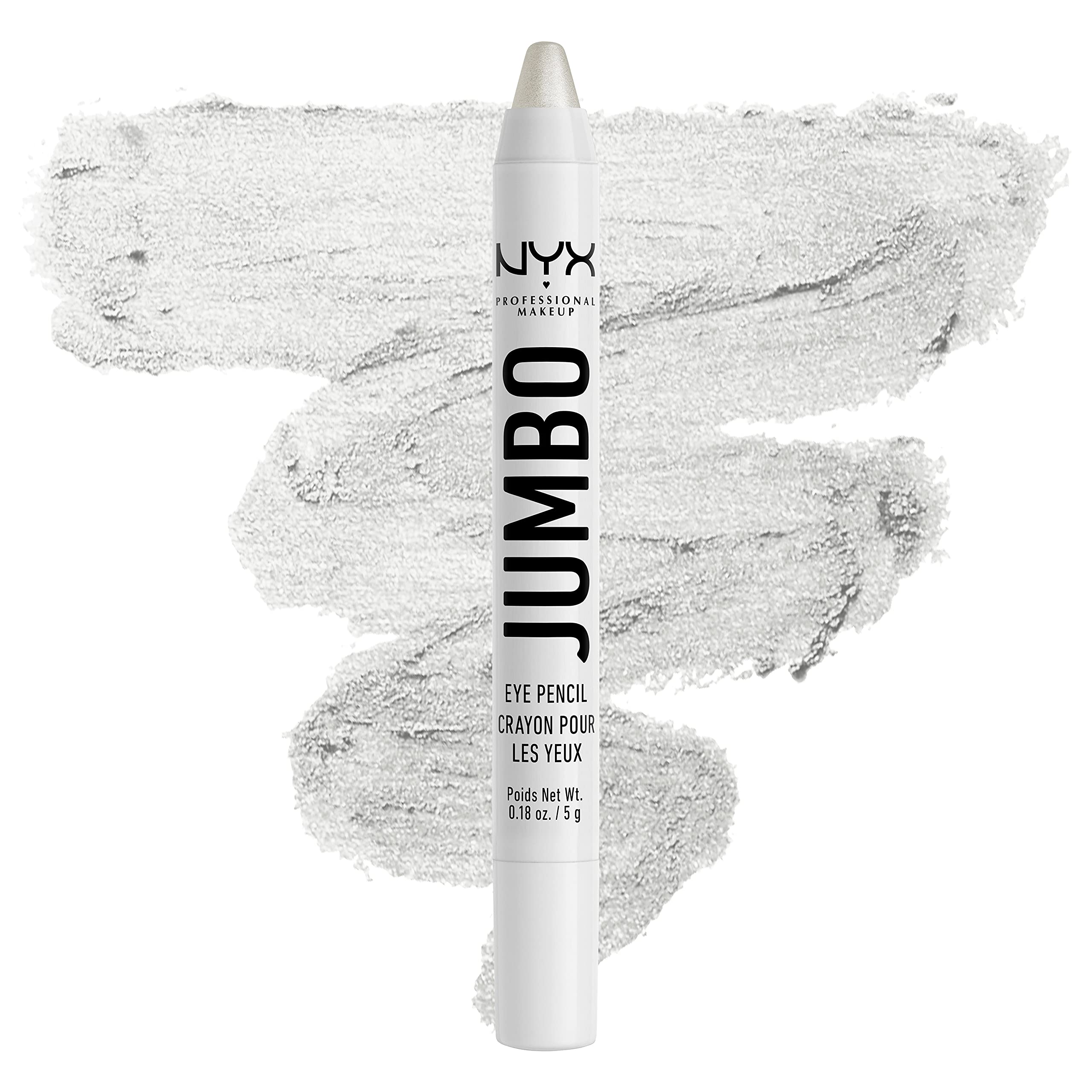 Buy now NYX PROFESSIONAL MAKEUP Jumbo Eye Pencil, Blendable Eyeshadow Stick & Eyeliner Pencil - Cottage Cheese (Silver) at indiglob india