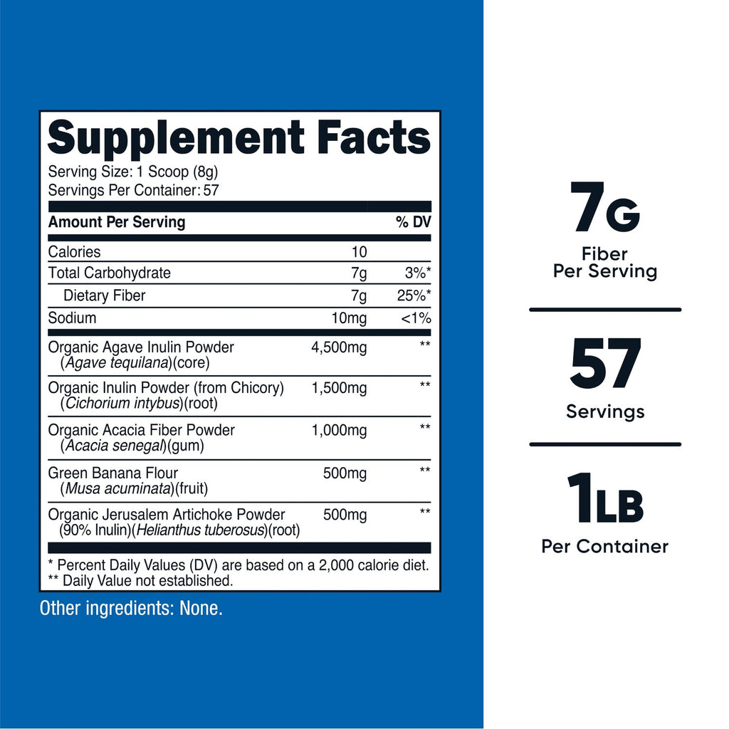 Nutricost Prebiotic Fiber Unflavored (1 Pound) Gluten Free | Vegan, GMO-Free