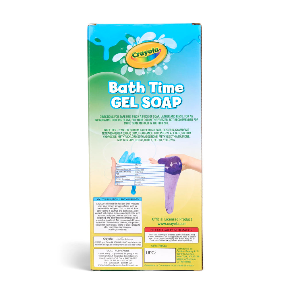 Buy now Crayola Bath Time Slime 6 Piece Set, Soaps with Slime Texture & Consistency, Multi Color Bath Soap 6 Pack / 3.6 oz Each, Colors Included: Red, Green, Blue, Purple, Pink, & Orange at indiglob india