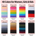 ADRIONE Colorful Hair Ties for Women, Girls & Kids 288 Bulk Pack, 4MM Ponytail Holders Hair Elastic Bands for Thick, Medium, Thin, Fine, Short Hair Rubber Bands No Damage Non Slip (40 Assorted Colors)