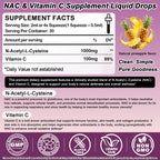 NAC Supplement N-Acetyl Cysteine 1000mg, Fast Absorb Liposomal Nac Drops