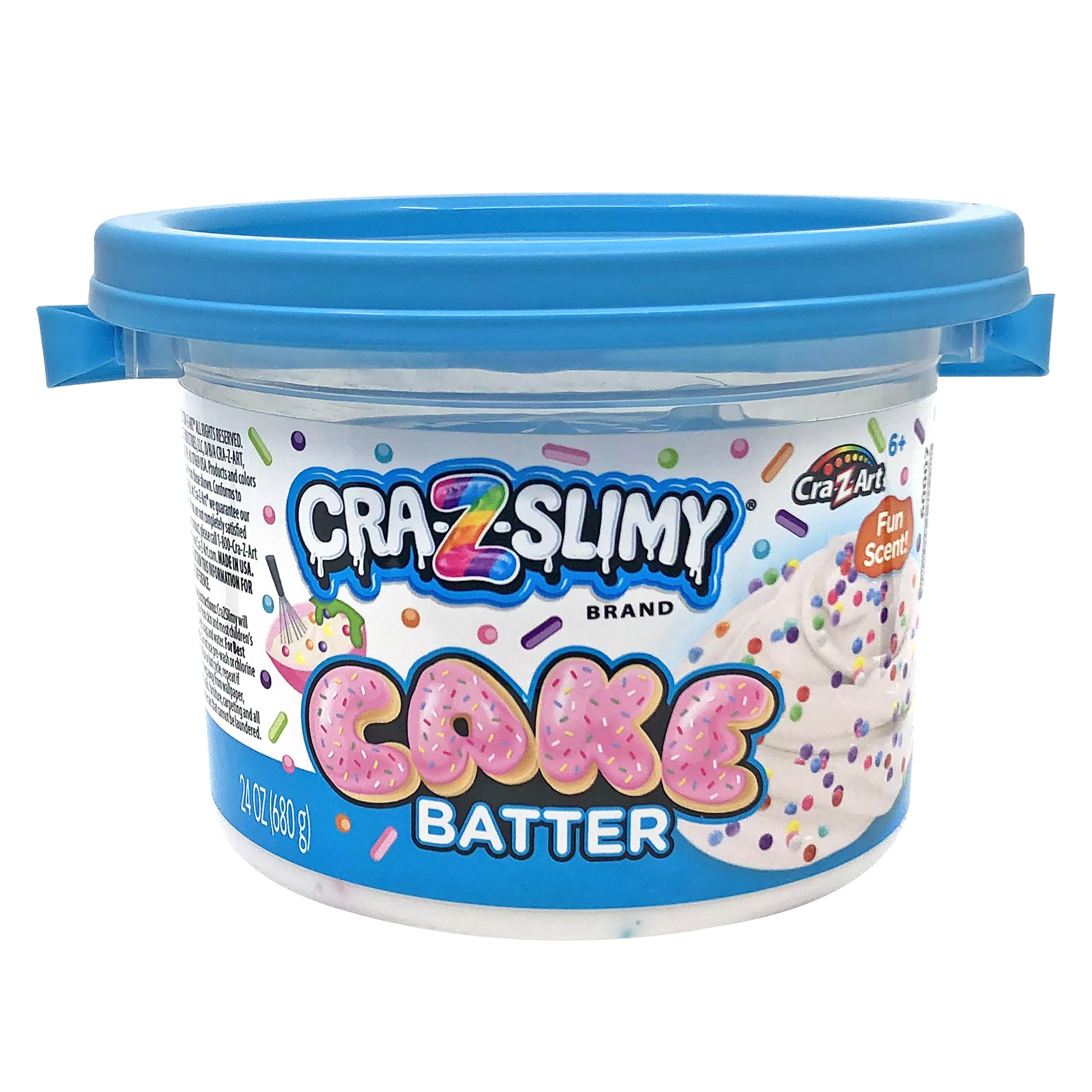 Buy now Cra-Z-Slimy Cake Batter Slime – 24 oz Extra Large Scented White Slime with Colorful Sprinkle Beads – Stretchy, Gooey, Mix-in Texture Fun at indiglob india