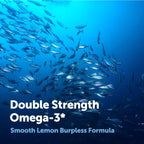 Micro Ingredients Omega 3 Fish Oil Supplements 3,000mg Per Serving, 240 Softgels | Lemon Flavored – Burpless | EPA 540mg + DHA 360mg | Deep Sea Fish