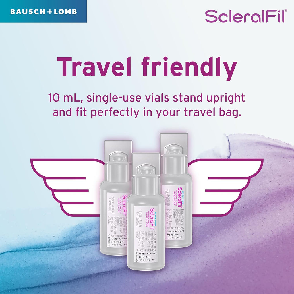 Buy now ScleralFil Preservative Free Saline Solution for Scleral Lenses, Buffered Isotonic Rinsing & Insertion Solution for Soft and Rigid Gas Permeable Contacts, Single-Use Vials, 30 Count at indiglob india