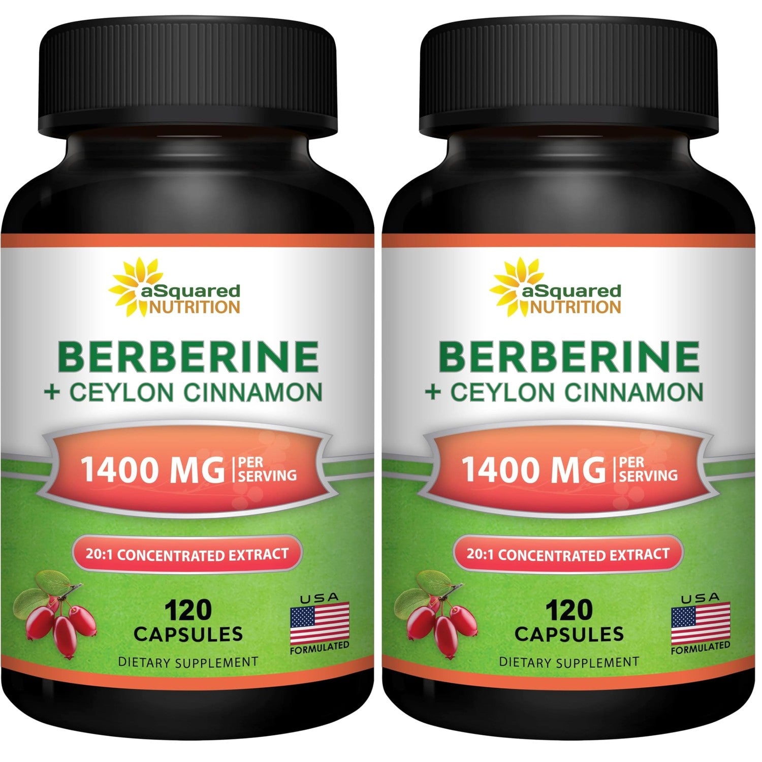 Berberine with Ceylon Cinnamon Supplement - 120 Capsules - 1200mg/Serving | Max Strength Berberine HCl Plus Complex - Premium Pure Extract Pills Alternative to Gummies, Drops & Patches