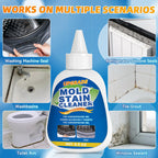 Mold Stain Cleaner Gel, 8 FL oz Heavy-Duty Household Cleaner for Washing Machine Gasket, Shower Caulk, Bathroom Grout & Front Loader Seal
