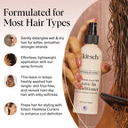 Buy now Kitsch Argan Milk Leave In Conditioner Spray â€“ Hair Detangler Spray for Curly, Wavy, Fine, Dry & Damaged Hair - Silicone-Free | Ideal Gifts for Women - 6.3oz at indiglob india