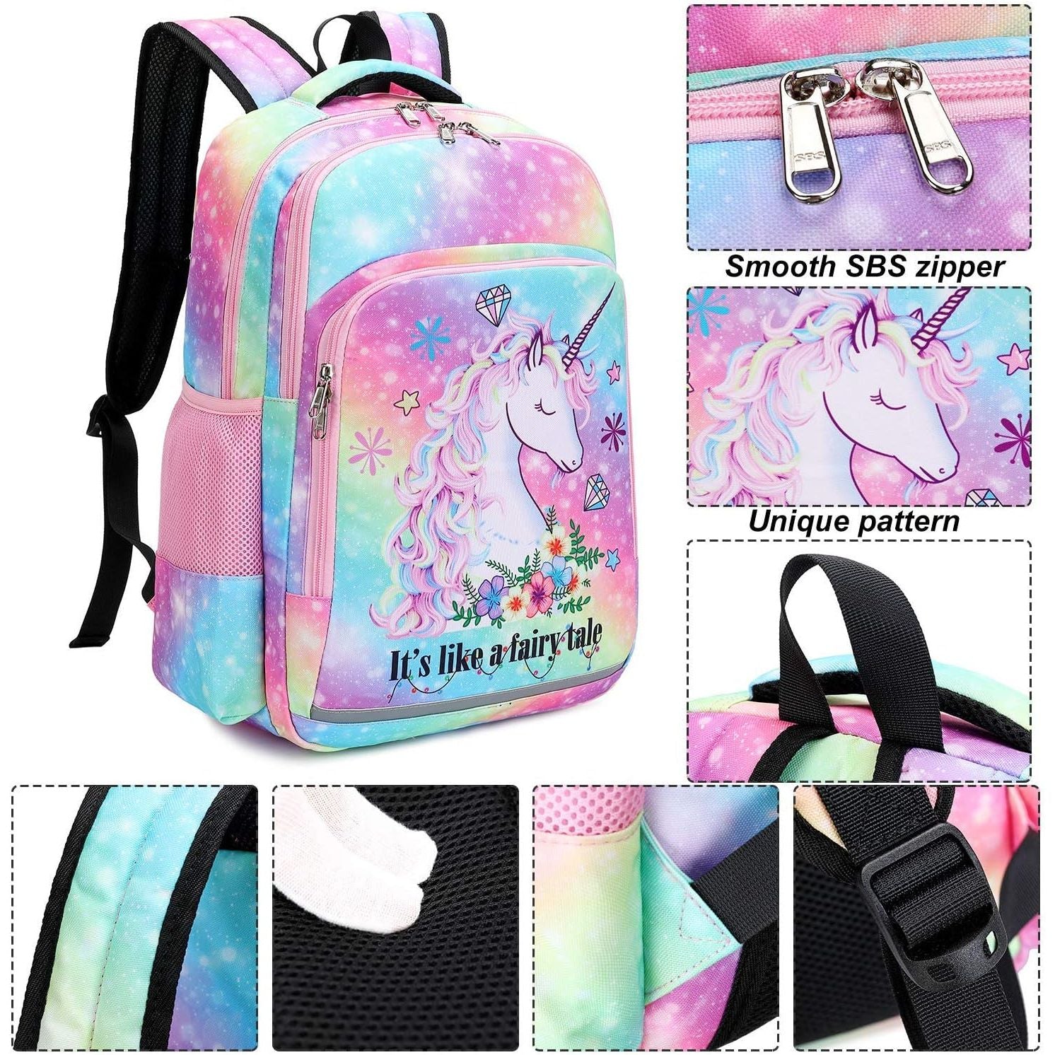 Buy now BTOOP Girls Backpack Kids Boys Elementary Bookbag Girly School Bag with Insulated Lunch Tote and Pencil Pouch at indiglob india