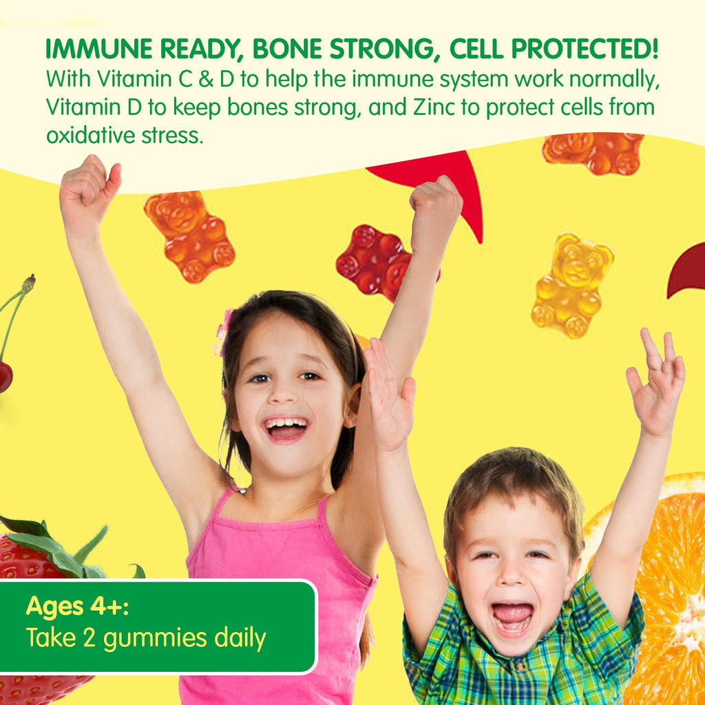L'il Critters Kids Immune C Gummy Supplement with Vitamin C, Zinc and Vitamin D3 for Immune Support, 190 ct (95-190 day supply), 4 delicious flavors from America’s Number One Gummy Vitamin Brand