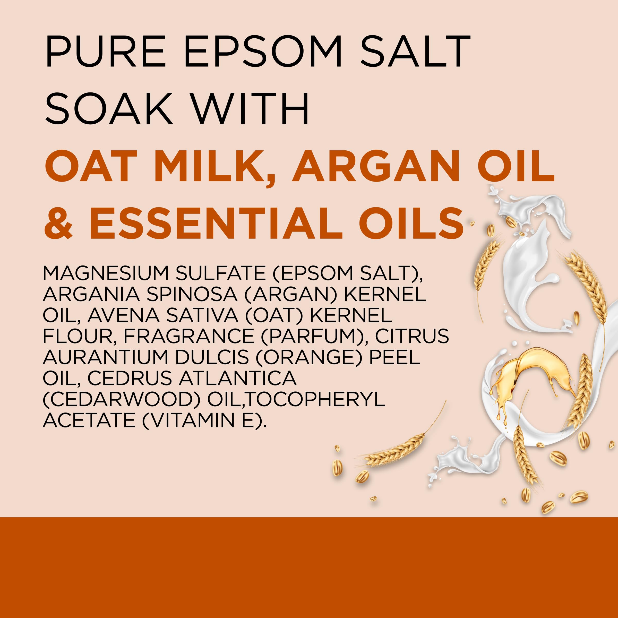 Dr Teal's Epsom Salt Magnesium Soak, Soothe & Comfort with Oat Milk & Argan Oil, 3 lbs