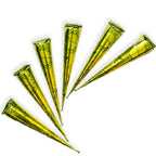 Henna Cones Made from 100% Natural Leaves | Fresh Ready-to-Use Pre-Filled Paste, Henna Tube | Dark Reddish Brown | No Additives | Long Lasting Color | Pack of 12