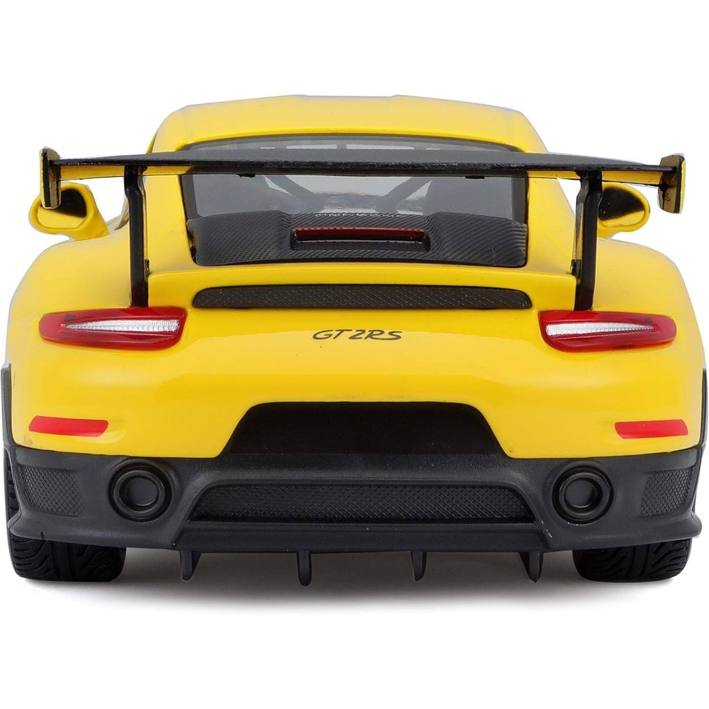 Buy now Maisto Porsche 911 GT2 RS Yellow with Carbon Hood and Gold Wheels Special Edition 1/24 Diecast Model Car at indiglob india
