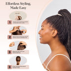 Buy now Kitsch Black Hair Ties No Damage - Strong, Stretchy Hair Bands | Soft Nylon Ponytail Holders, Snag-Free Rubber Bands, Perfect for Updos & Braids | Ideal Gifts for Women - Black, 6pcs at indiglob india