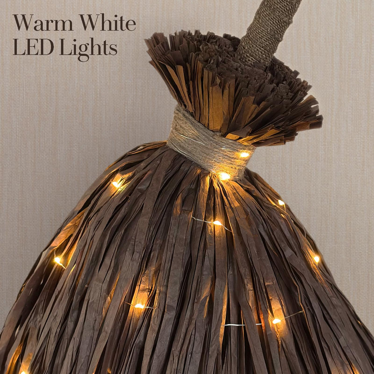 Halloween Decorations - 5.5 Ft Giant Light-Up Witches Broom