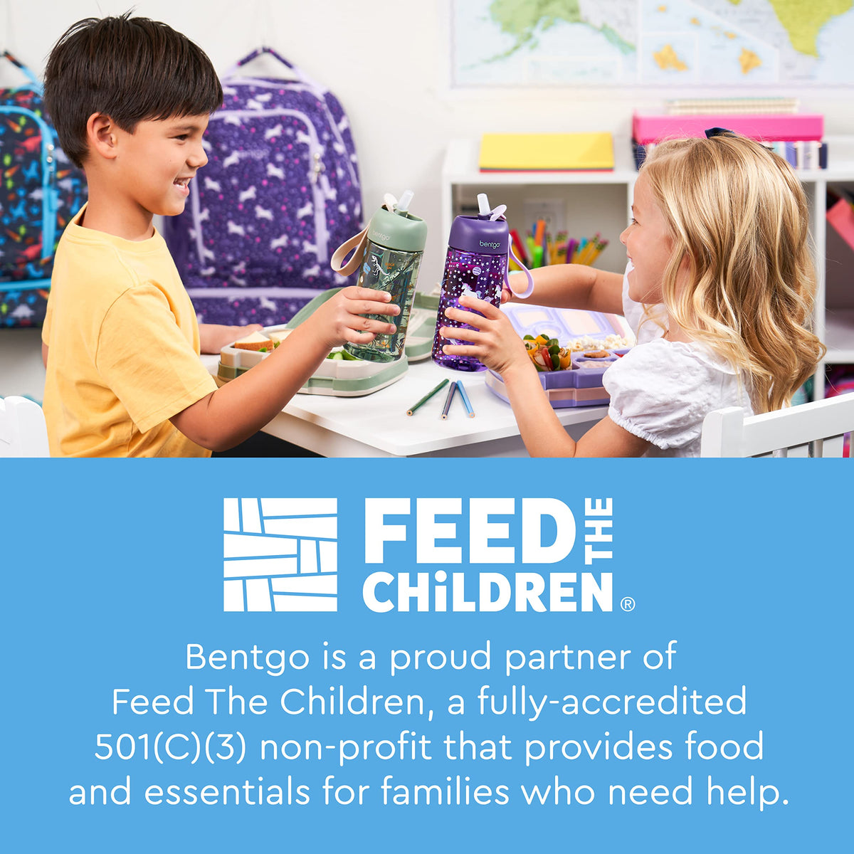 Bentgo® Kids Water Bottle Replacement Straws - 2-Pack of Reusable, Leak-Proof, BPA-Free, Safe-Sip Straws & Valves for Bentgo Water Bottles (BGKDWB, BGKDSTBL)