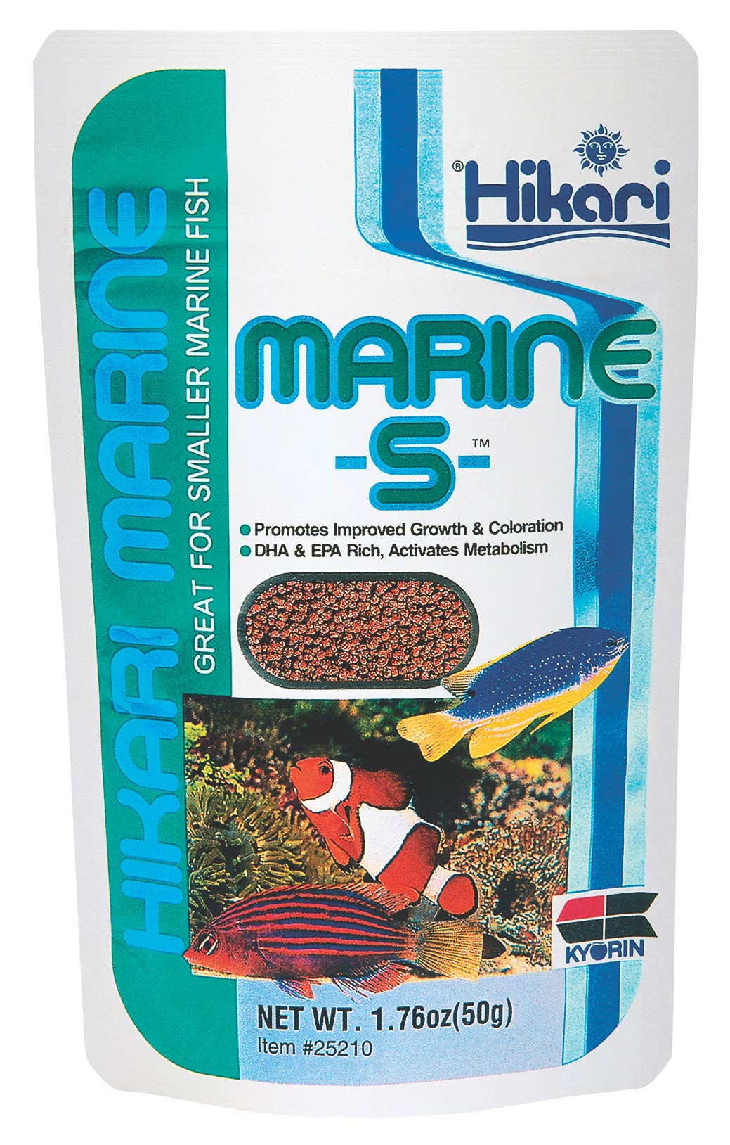 Hikari® Marine -S™ Slow-Sinking Pellet Food for Smaller Saltwater Fish, 1.76 oz (50g)