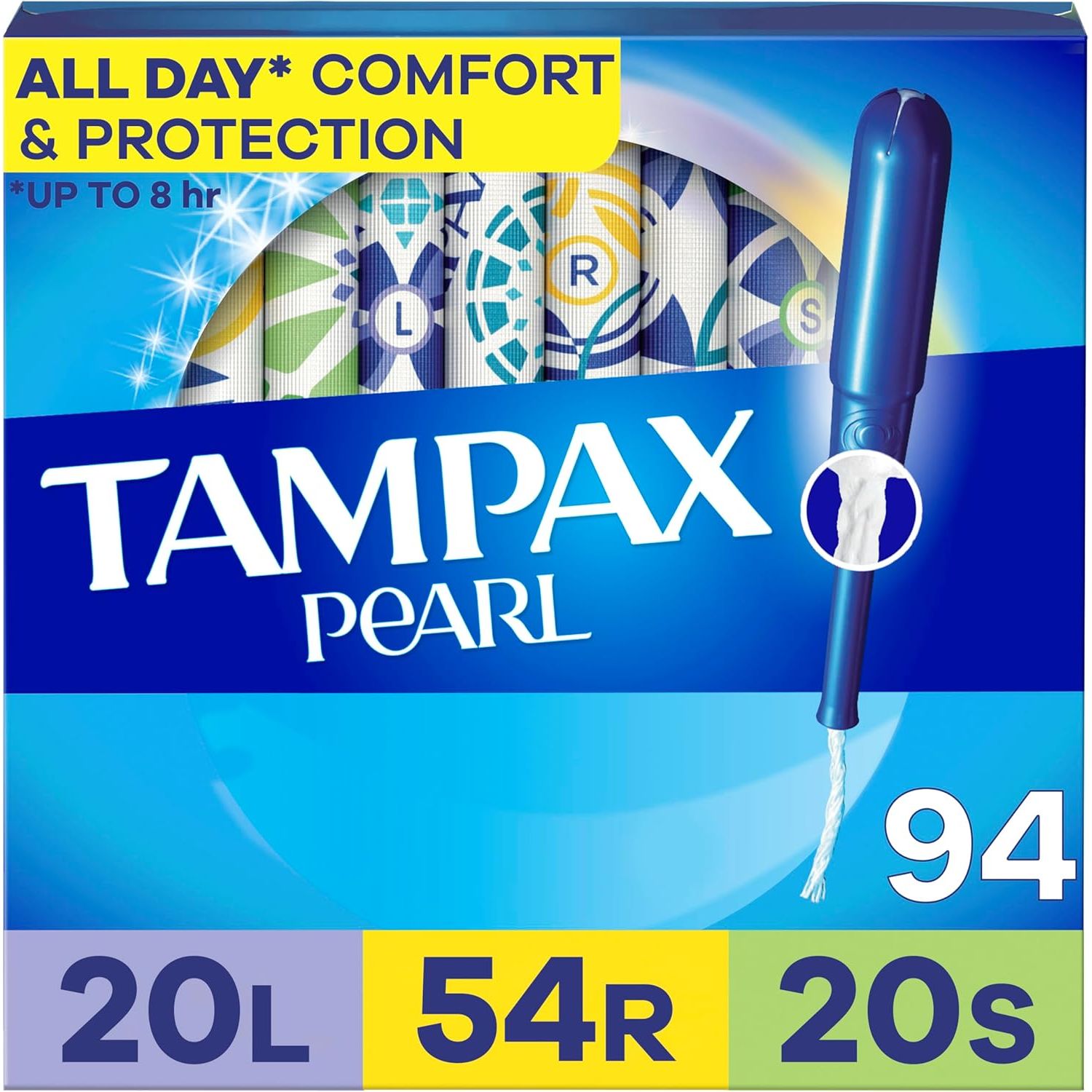 Buy now Tampax Pearl Tampons for Women Multipack, with LeakGuard Braid, Light/Regular/Super Absorbency, Unscented, 47 Count 94 Count at indiglob india