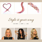Explore 21 natural color 9''-14'' hair extensions. Available online for styling with flat iron, crimp, or curl.