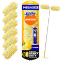 Swiffer Duster Kit with 6 ft Super Extendable Handle, Heavy Duty Starter Kit with 8 Refills, Lemon Scent