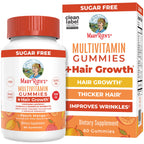 MaryRuth's Multivitamin + Hair Growth Gummies, Thicker Hair, 30 Servings | With Lustriva®, Biotin 10000mcg, B Vitamins, Formulated for Thicker Hair, Wrinkles, Fine Lines, Skin Care