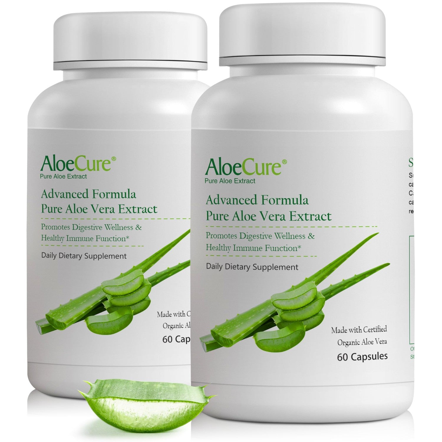 Aloe Vera Capsules for Gut Health & Digestive Comfort 60ct x 300mg | Gently Support Gut Health & Digestive Comfort. Vegan, non-GMO Aloe leaf extract. Aloin Free Naturally Support Immune Health