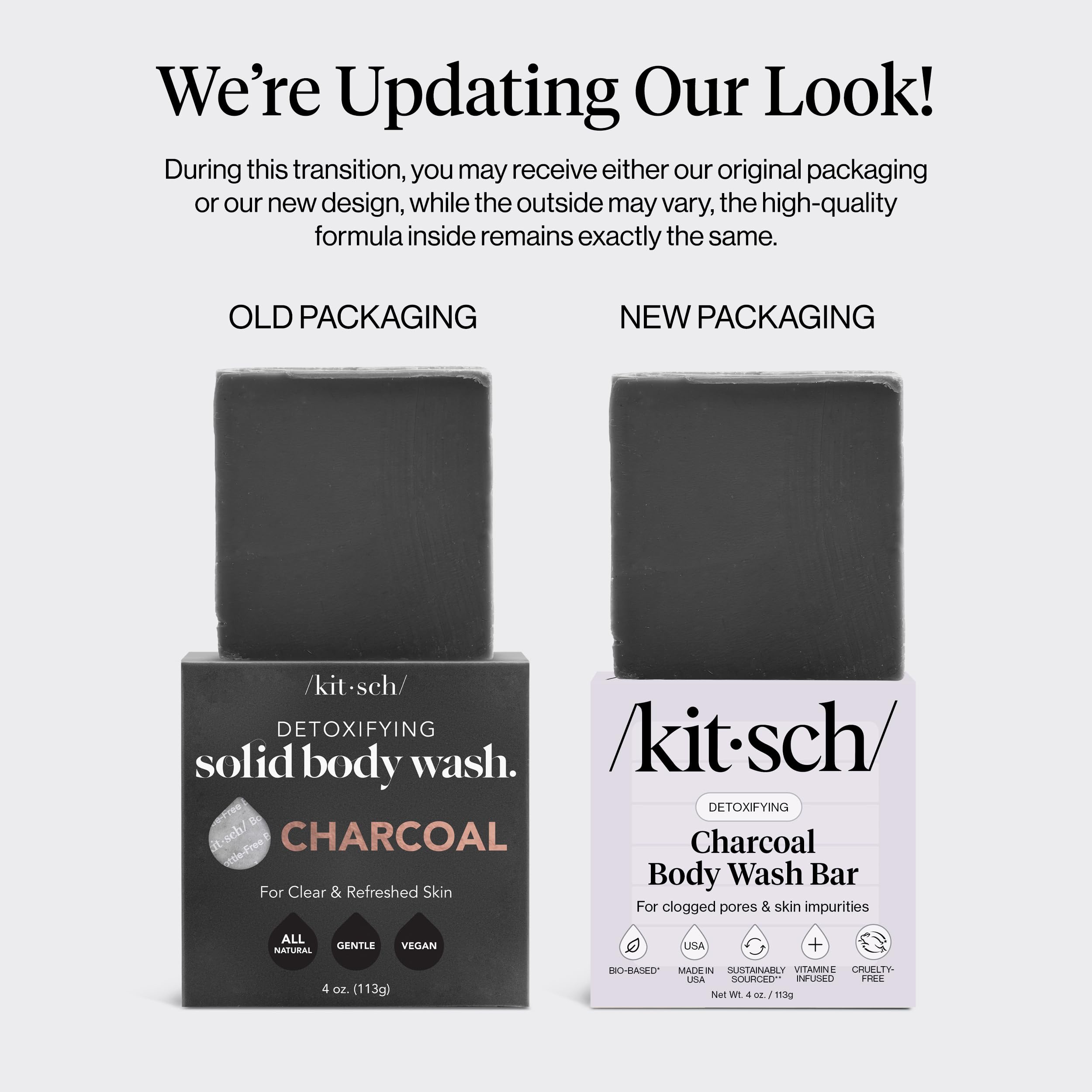 Buy now Kitsch Charcoal Soap Body Wash Bar â€“ Detoxifying Bar Soap with Activated Charcoal â€“ Gently Removes Excess Oil & Impurities, Clears Pores, Firms & Moisturizes Skin â€“ Made in USA - 4 oz at indiglob india
