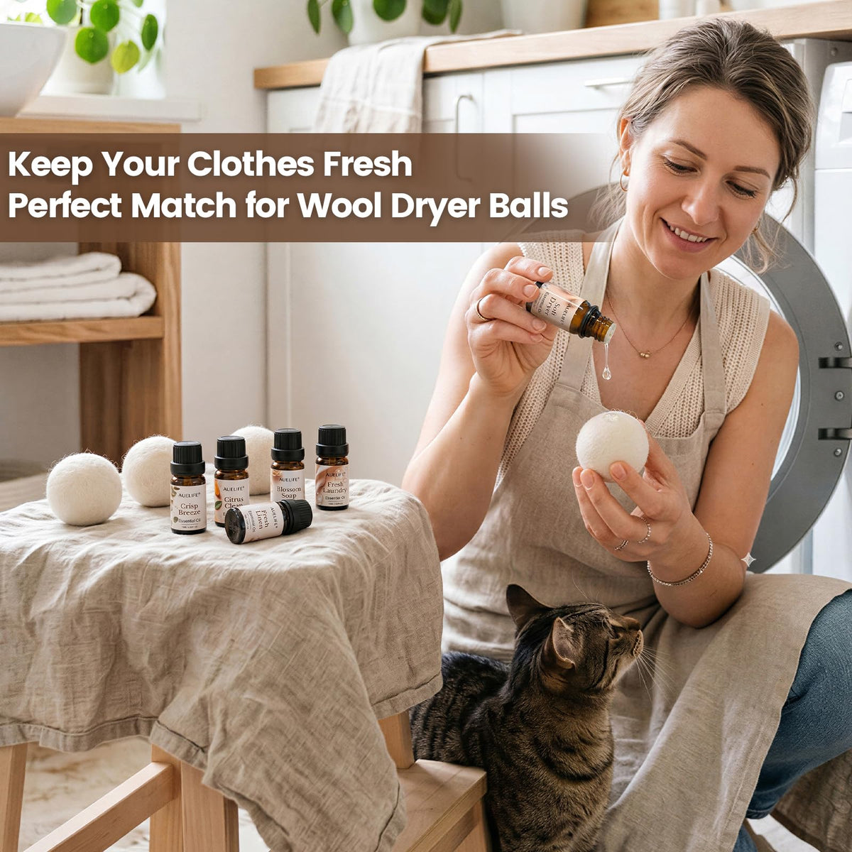 Laundry Essential Oils Set for Dryer Balls, 6x10ml Diffuser Oil