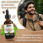 ParaGuard Cleanse Liquid Organic Detox - Organic Intestinal Guard Formula Supplement for Humans with Black Walnut Wormwood Clove & Oregano Tincture - Natural Herbal Intestine Body Gut Cleanser 2 oz