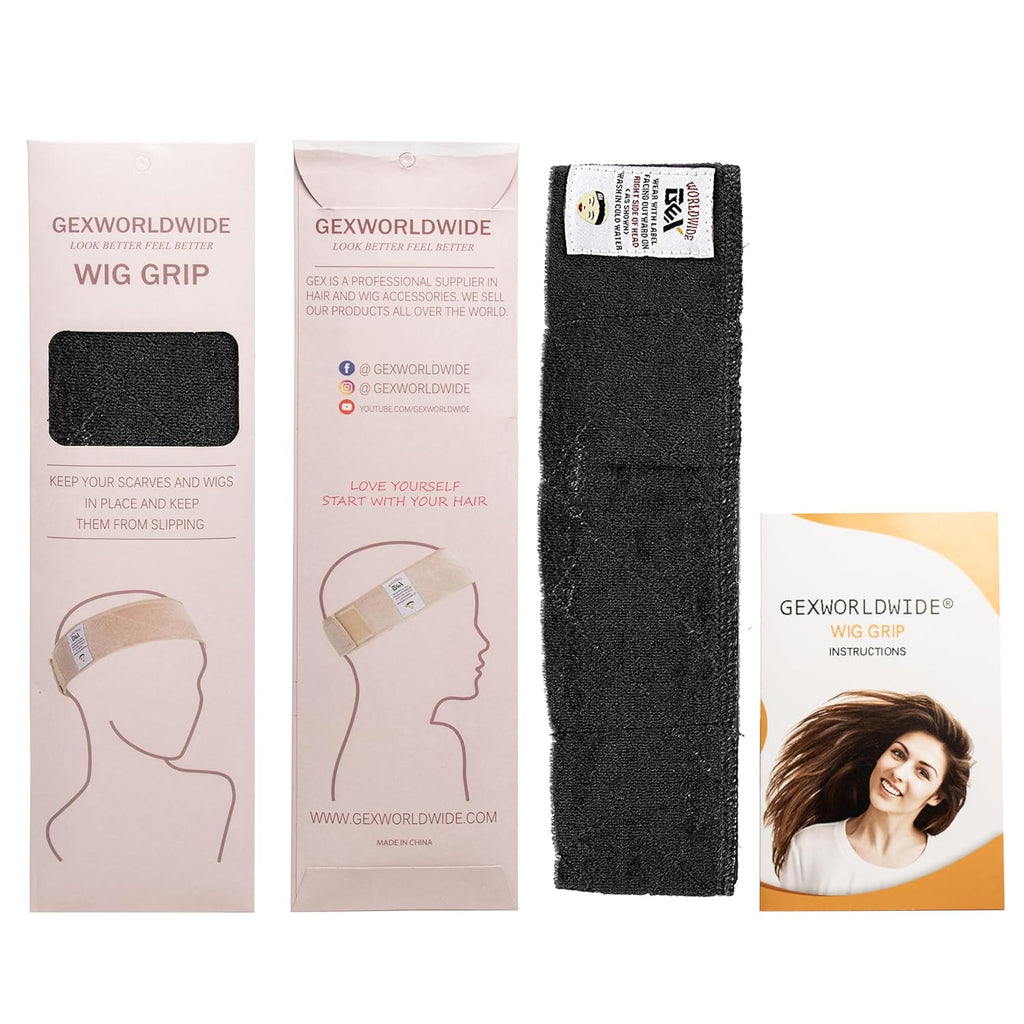 Buy now GEX Wig Grip Band with Adjustable Elastic Closure Flexible Velvet No Slip Wig grip Headbands Cap for Wigs(Black) at indiglob india