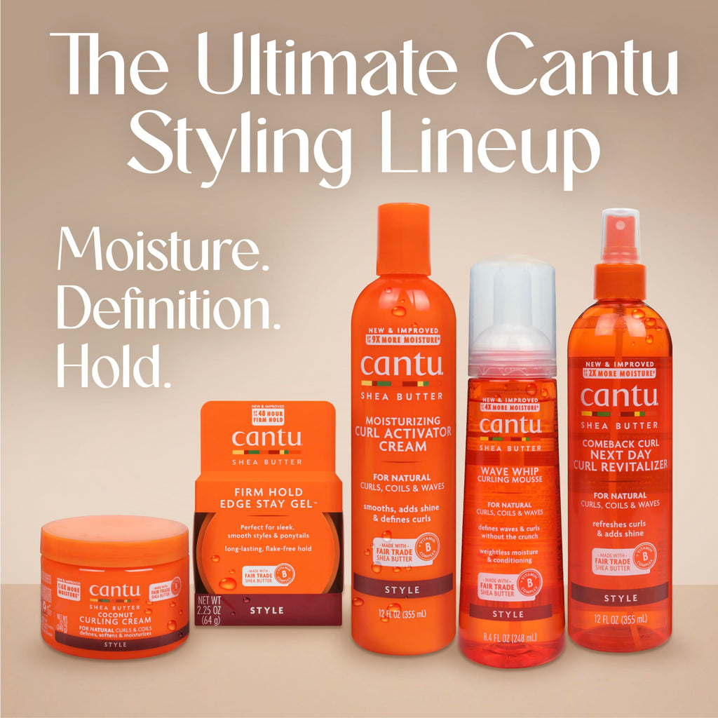 Cantu Coconut Curling Cream for Natural Hair with Pure Shea Butter, 12 oz (Pack of 2)