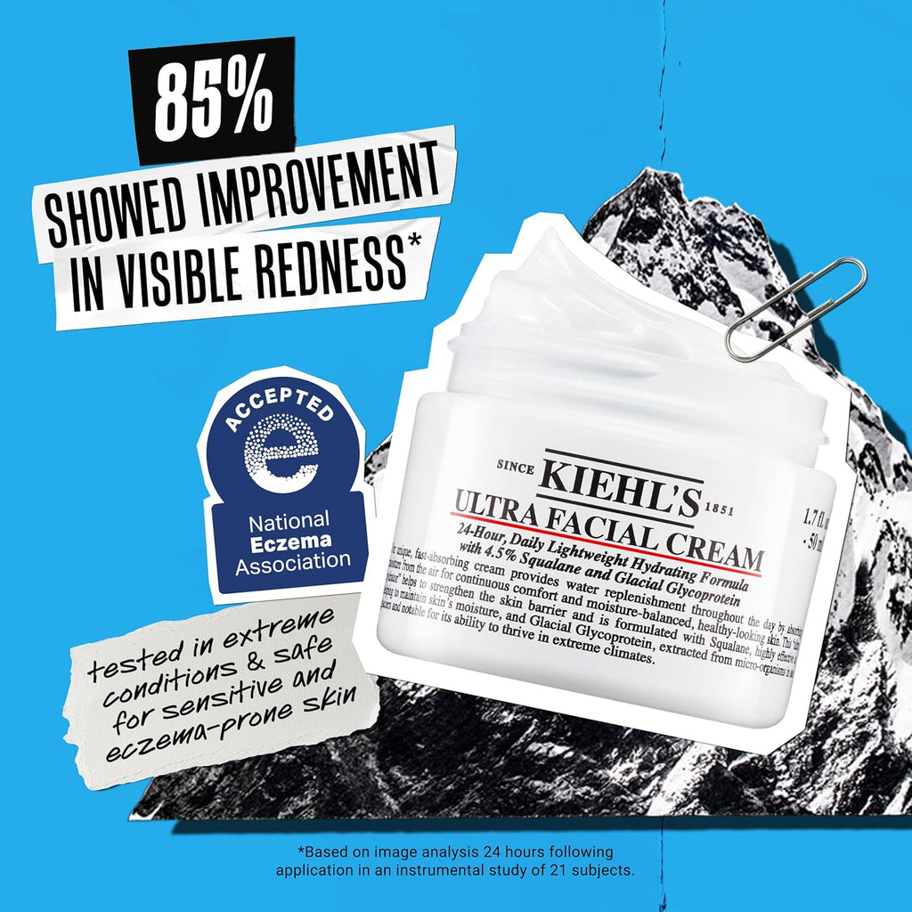 Buy now Kiehl's Ultra Facial Cream, with 4.5% Squalane to Strengthen Skin's Moisture Barrier, Skin Feels Softer and Smoother, Long-Lasting Hydration, Easy and Fast-Absorbing, Suitable for All Skin Types at indiglob india