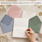 Elegant Set of 50 Invitation Envelopes 5x7 - Self-Sealing A7 in 5 Colors