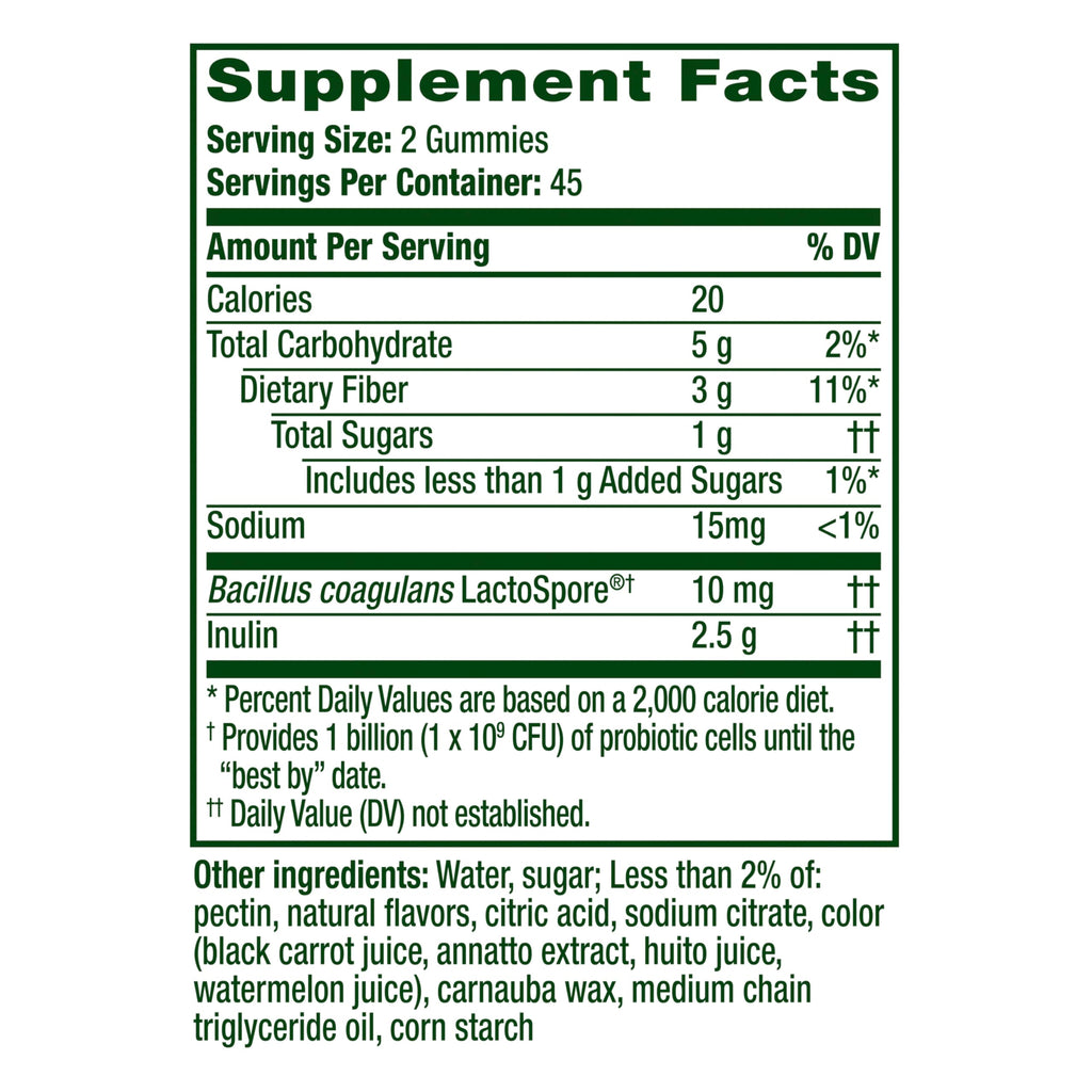 Align Dualbiotic, Prebiotics and Probiotics for Women and Men, Probiotics for Digestive Health, Prebiotics Help Nourish Good Bacteria, Natural Fruit Flavors, 90 Probiotic Gummies (Packaging May Vary)
