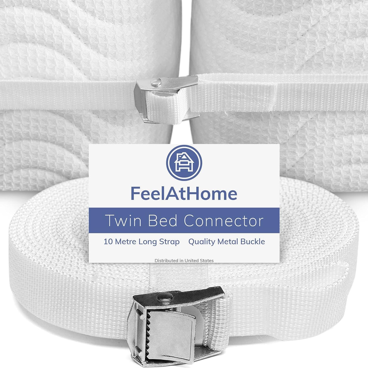Buy now FeelAtHome Twin Bed Converter - Twin to King Mattress Joiner, 33ft Long Connecting Strap at indiglob india