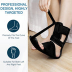 KTSAY Upgrade Plantar Fasciitis Night Splint & Relief Brace with Adjustable Straps - Support for Achilles Tendonitis, Heel Spur Pain, Day & Night Use (1, Black)