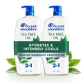 Head & Shoulders Tea Tree Oil 2-in-1 Anti-Dandruff Shampoo and Conditioner Twin Pack, 72-Hour Protection, 1% Pyrithione Zinc, 32.1 fl oz Each