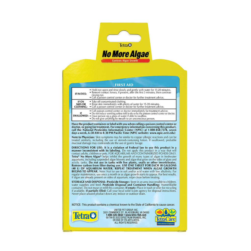 Tetra No More Algae Tablets for Aquariums, 8 Count