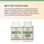 Inositol Capsules (Myo Inositol) 1000mg Health Support for Women 120 Count (No Fillers, Vegan Safe, Gluten Free) by Double Wood